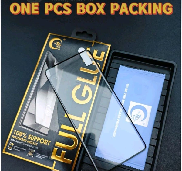 G-Tel Full Glue Glass 💯% Supported Fingerprint Unlock Premium Quality - Realme 14 Pro +