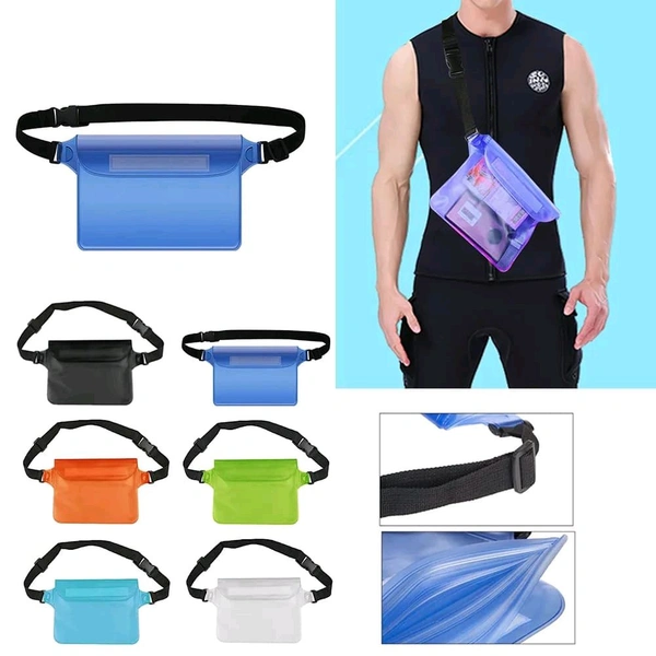 Waterproof Pouch Bag with Adjustable Waist Strap