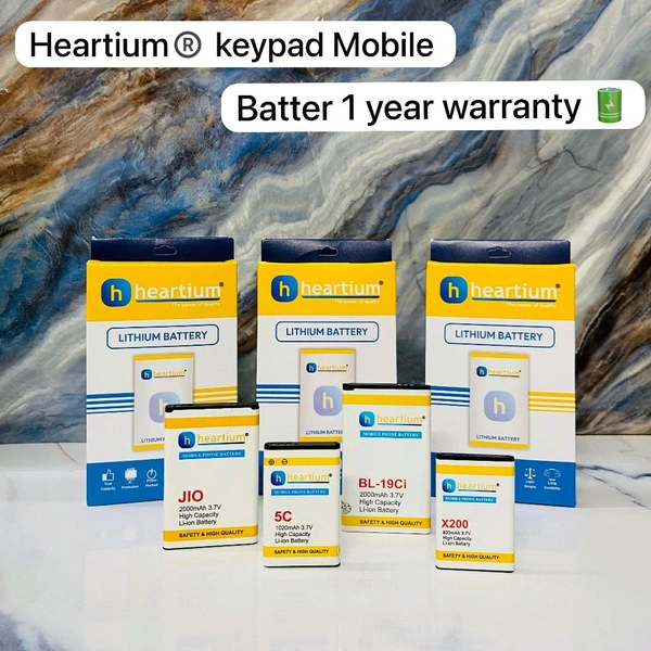 Heartium®️ Keypad All Mobile Battery Box Packing With 1year Warranty  - Bl-24Ei