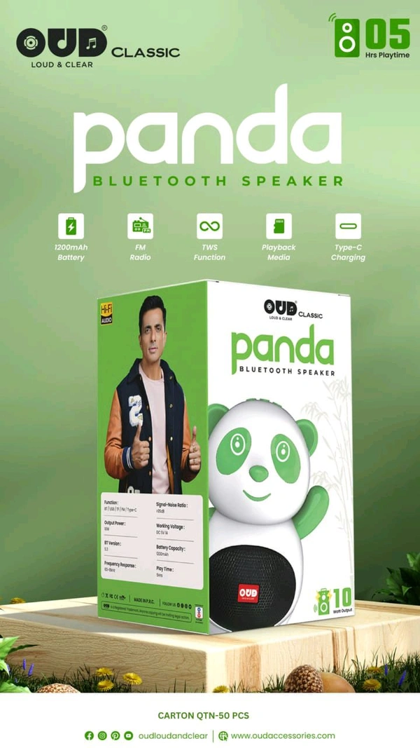 OUD PANDA Bluetooth Wireless Speaker 🔊