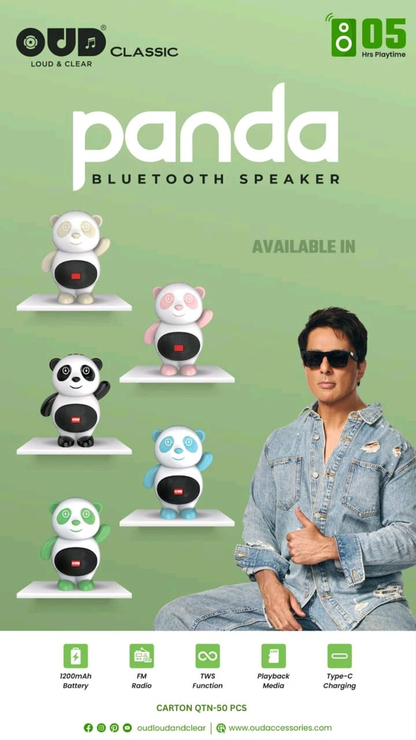 OUD PANDA Bluetooth Wireless Speaker 🔊
