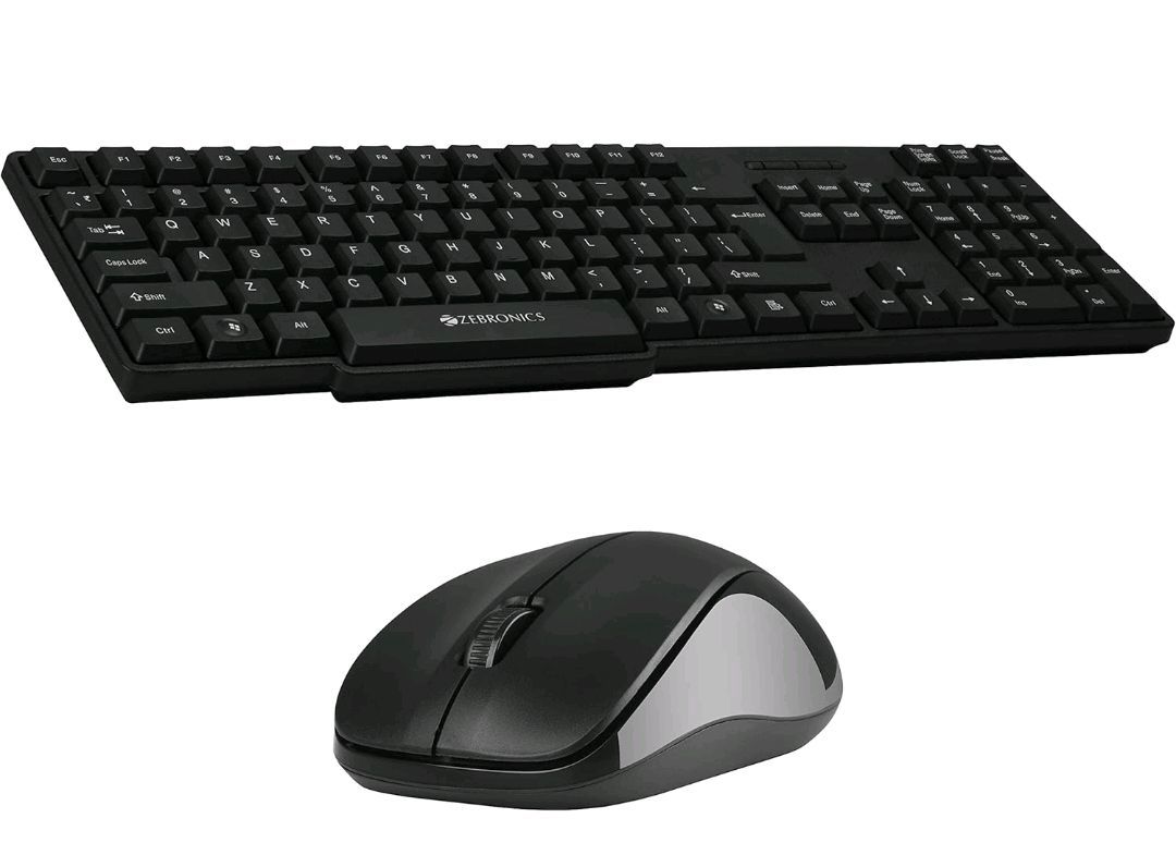 Zebronics Champion 107 Wireless Usb Keyboard Mouse Combo Pack