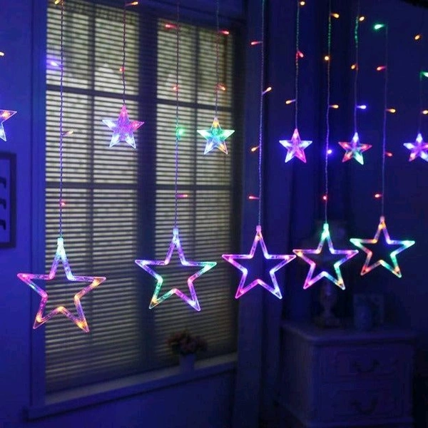 6+6 Star ⭐ Multi Colour Curtain Light 