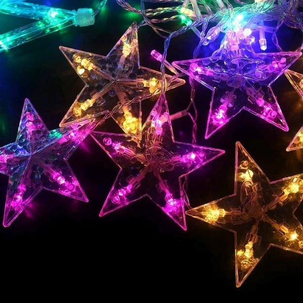 6+6 Star ⭐ Multi Colour Curtain Light 