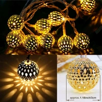 Globe String Lights Plug-in Metal Ball Fairy Lights SC-707 14L 