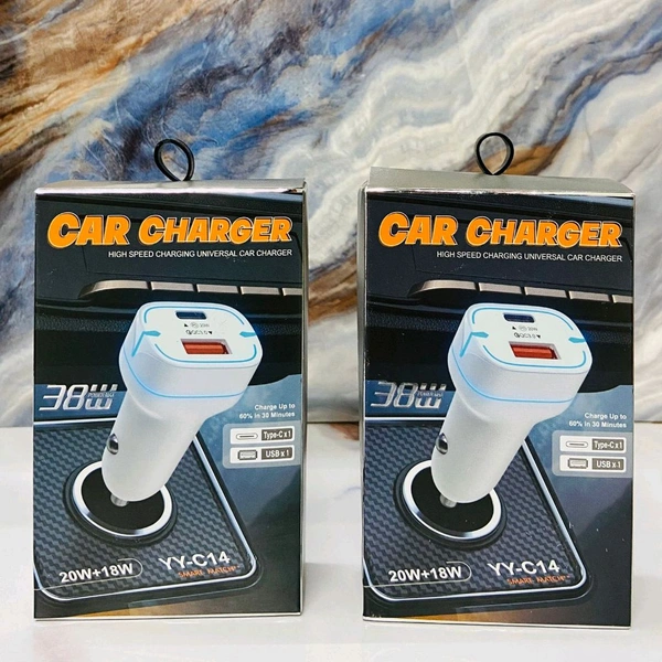 Car Charger YY-C14 38W (20W+18W) PD+3.0 Qualcomm (Only Adapter)