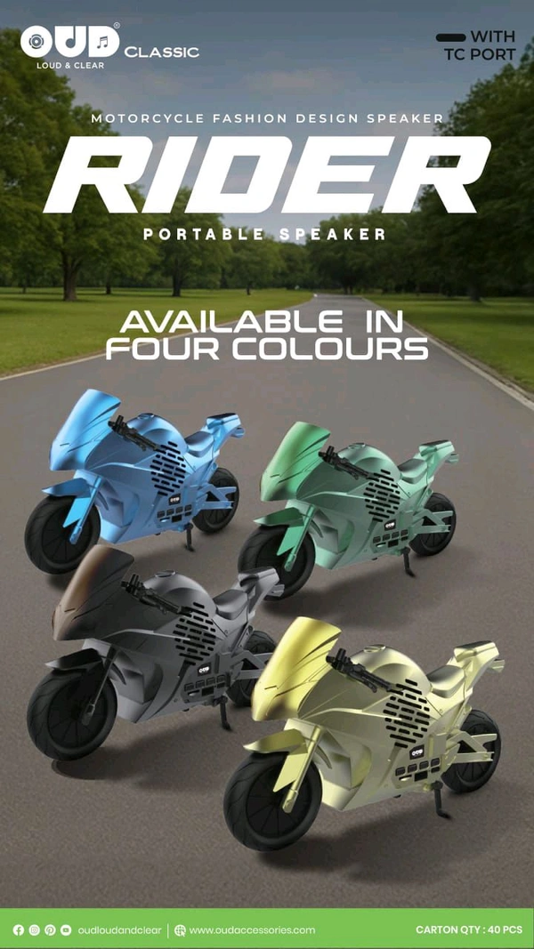 OUD Rider Portable Bluetooth Speaker 🔊 5Watt Output
