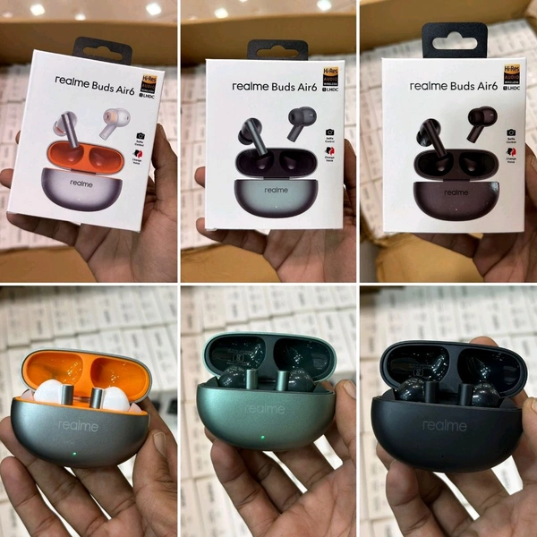 Realme Air 6 💯% Og all Shiny ✨Voice Change + Selfie Option+ Bass Sound Earbuds 