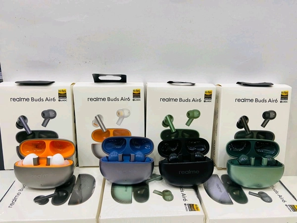 Realme Air 6 💯% Og all Shiny ✨Voice Change + Selfie Option+ Bass Sound Earbuds 