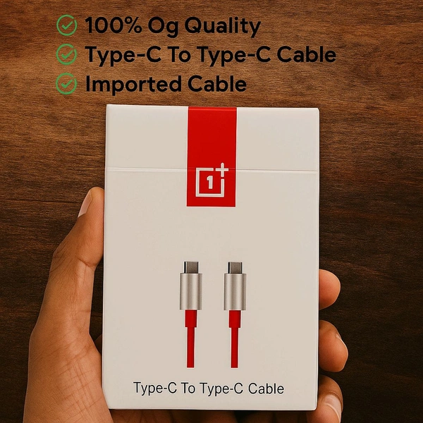 Oneplus Type-C To Type-C Warp Supported Imported Quality Cable 