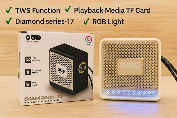 OUD Diamond-17 TWS Function With RGB Light Speaker 🔊
