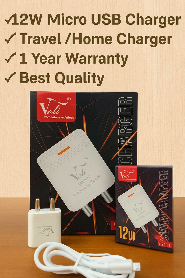 Vali V-2111 12W Micro USB Charger Single USB 