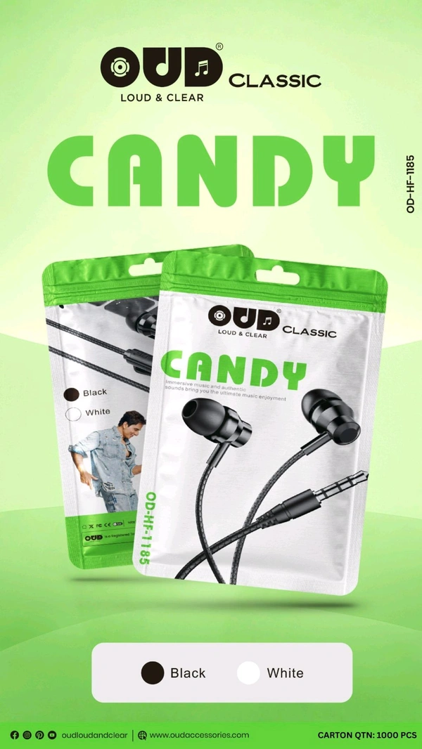 OUD Candy OD-HF-1185 Wired Earphone Best Quality 