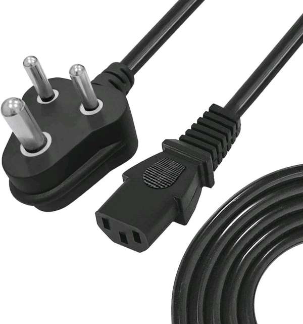 3 Pin Power Cable Cord For Desktop, Printer, CPU, Monitor ETC 1.5 Mtr Length 