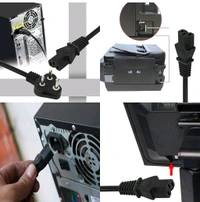 3 Pin Power Cable Cord For Desktop, Printer, CPU, Monitor ETC 1.5 Mtr Length 