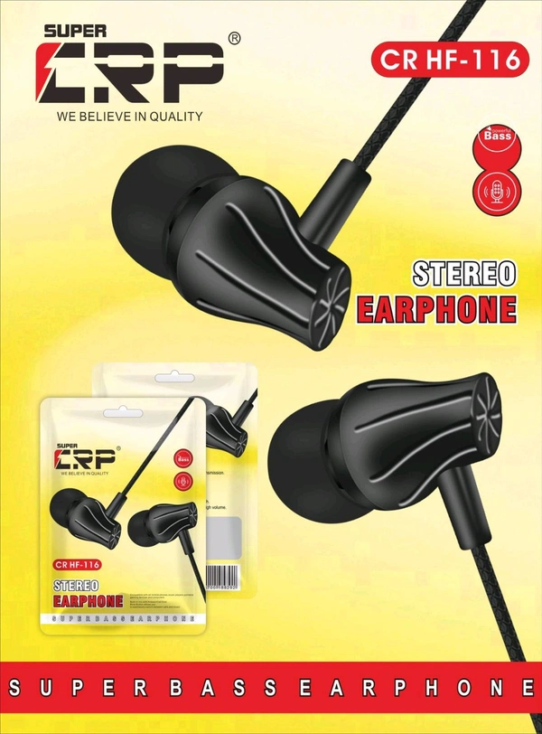 Super Crp CR HF 116 Stereo Sound Earphone 
