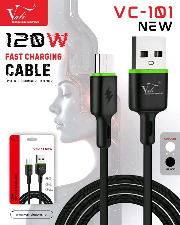 Vali VC-101 New 120w Fast Charging Cable  - Type-C