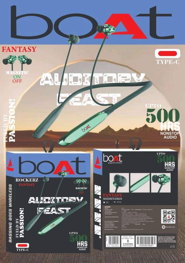 Boat Rockerz Fantasy Magnetic 🧲 on-off All shiny ✨ Fate Wire Metal & Magnetic 🧲 Ear