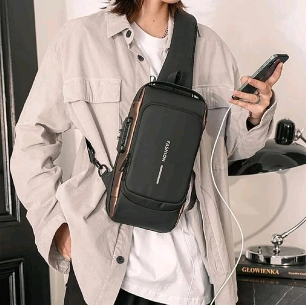 Sling Bag Crossbody Backpack Anti-Theft Chest Bag With Usb Charging Point 
