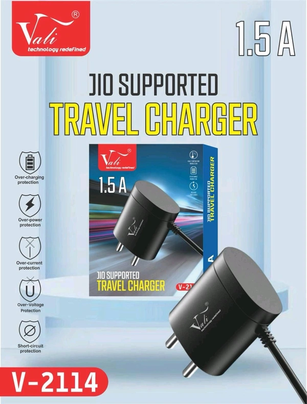 Vali V-2114 1.5 Amp Jio Supported Charger 
