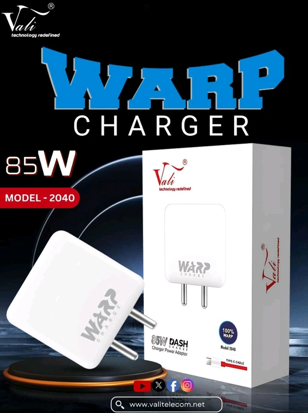 Vali V-2040 Warp 85w Type-C Charger 6 Month Warranty 