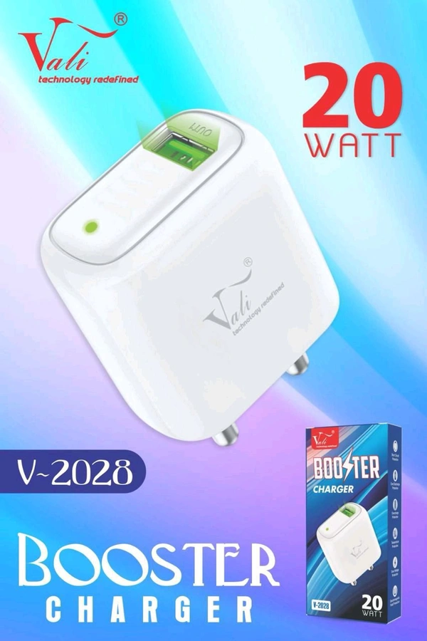 Vali V-2028 20Watt Booster Charger 6 Month Warranty  - Type-C
