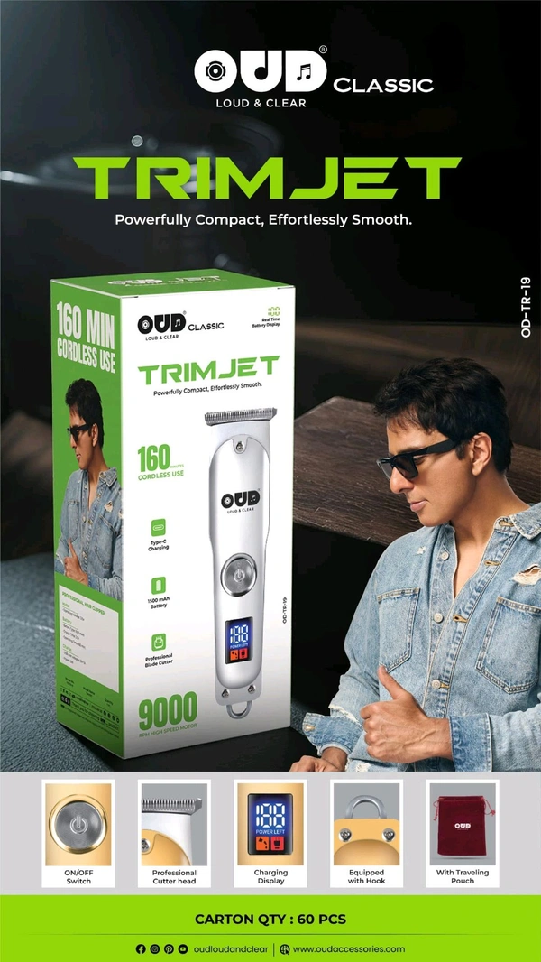 OUD TRIMJET TR-19 Trimmer 9000RPM High Speed Motor Premium Quality 