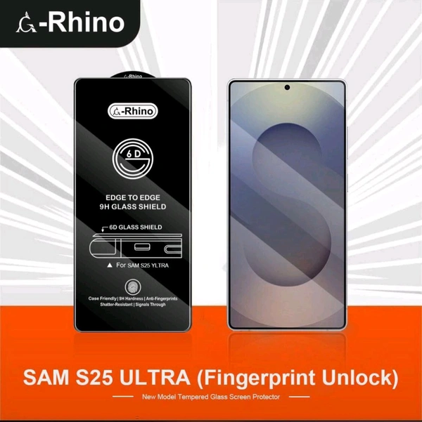 Samsung Series AG-Rhino 6D Fingerprint 🫆 Working Glass (10 PCs Packet) - Find X9 Pro