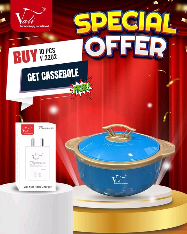 Vali V44W V2202 Full Supported Charger (Buy 10 PCs Get Casserole Free)