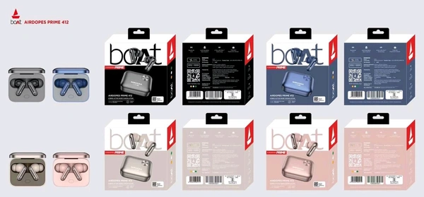 New 🆕 Boat Prime 412 New metal Earbuds all shiny ✨ Extra bass Sound