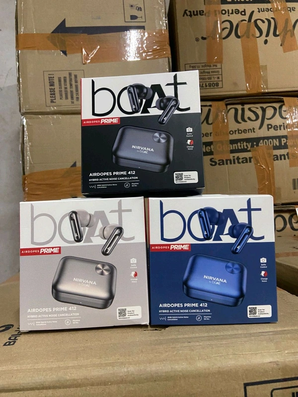 New 🆕 Boat Prime 412 New metal Earbuds all shiny ✨ Extra bass Sound