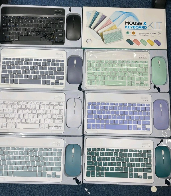 MINI MOUSE & KEYBOARD COMBO PACK 7 MULTI COLOURS WIRELESS PREMIUM QUALITY 