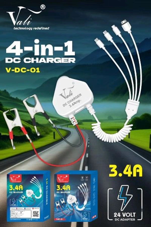 Vali V-DC-01 4in1 3.4Amp DC Charger 