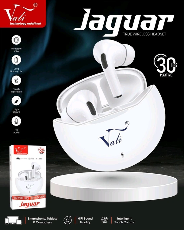 Vali Jaguar 30Hrs Playtime Earbuds (Buy 15 Pcs Get 1 Bag Free)