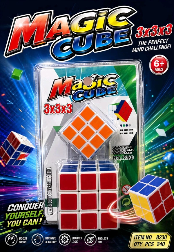New Kids Plastic Magic Cube 3*3*3 