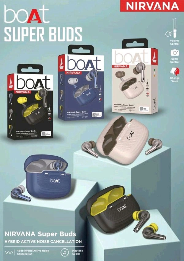 Boat Niravana Super Metal Buds Heavy Weight bass Sound Big box Packing