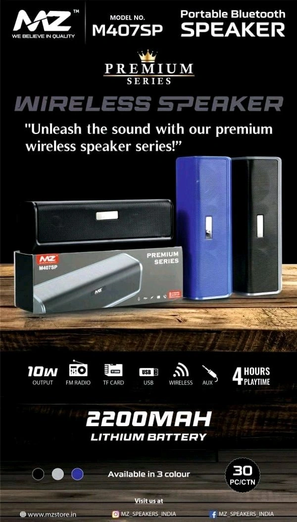 MZ M407SP Portable Speaker 🔊 Premium Quality 
