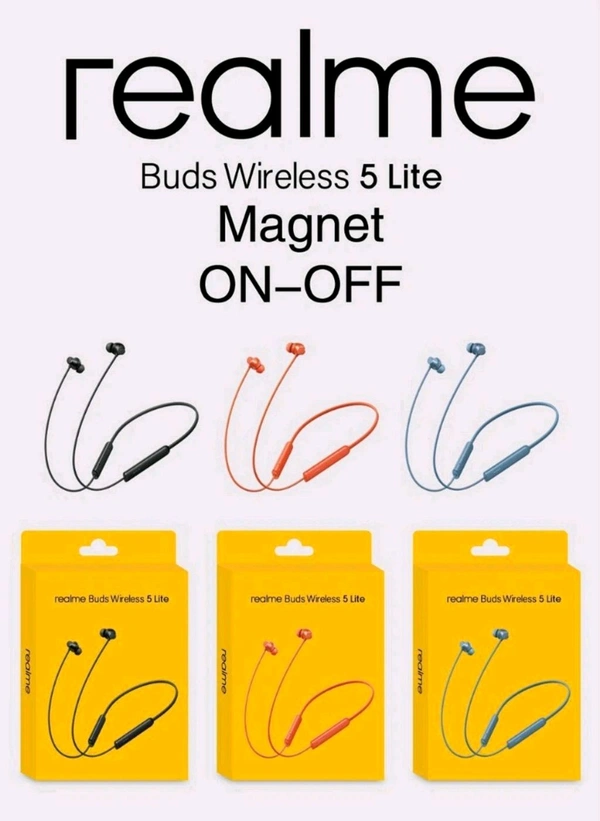 Realme 5 lite🔥 magnetic 🧲 on off bass Sound Super Quality Multi Colour 