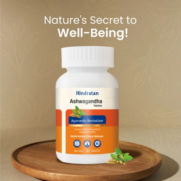 Hindratan Ashwagandha Tablets - 60 Tablets