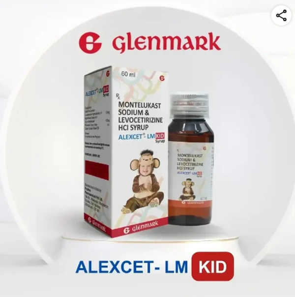 Alexcet LM Kid Syrup - 60ml, Levocetirizine (2.5mg) + Montelukast (4mg)