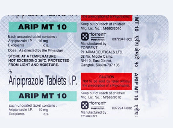 Arip MT 10 Tablet - 1 Strip ( 10 Tablets), Aripiprazole (10mg)