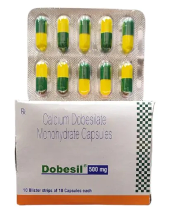 Dobesil 500mg Capsule - 1 Strip ( 10 Tablets), Calcium Dobesilate (500mg)
