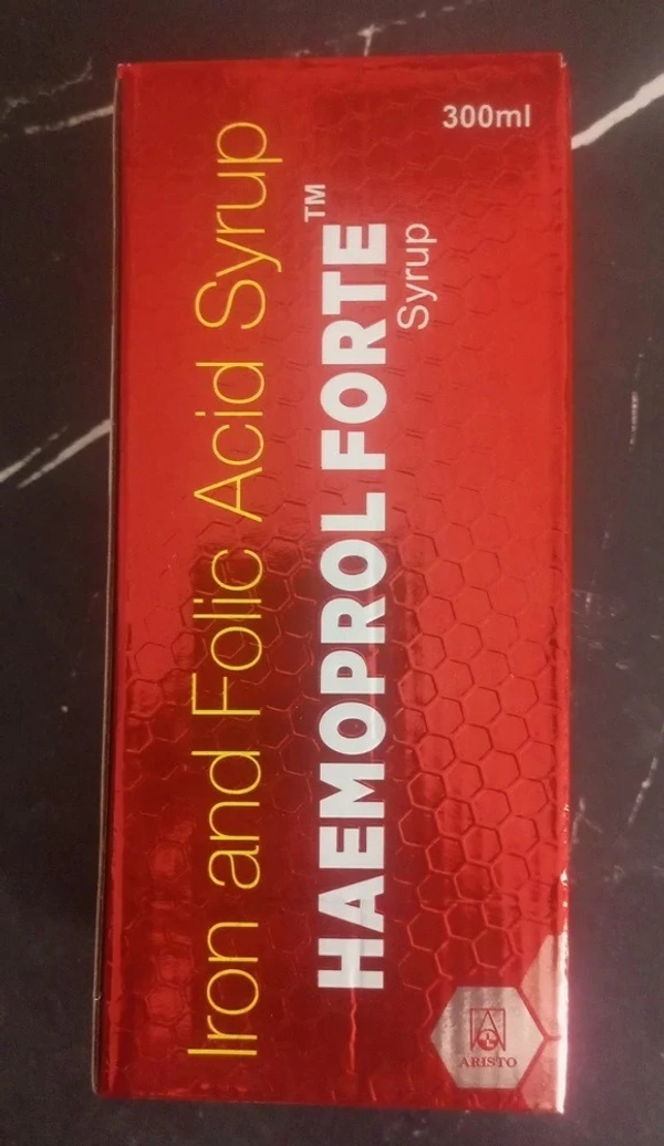 Haemoprol Forte Syrup 300 ml - 300ML, FERROUS ASCORBATE-50MG + FOLIC ACID-0.5MG