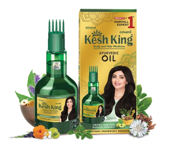 Kesh King Scalp and Hair Medicine Ayurvedic Oil | Reduces Hair Fall & Promotes New Hair Growth - 100ML