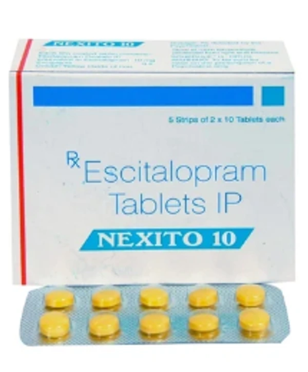 Nexito 10 Tablet (S1F1209A) - 1 STRIP (10 TABLETS), Escitalopram Oxalate (10mg)