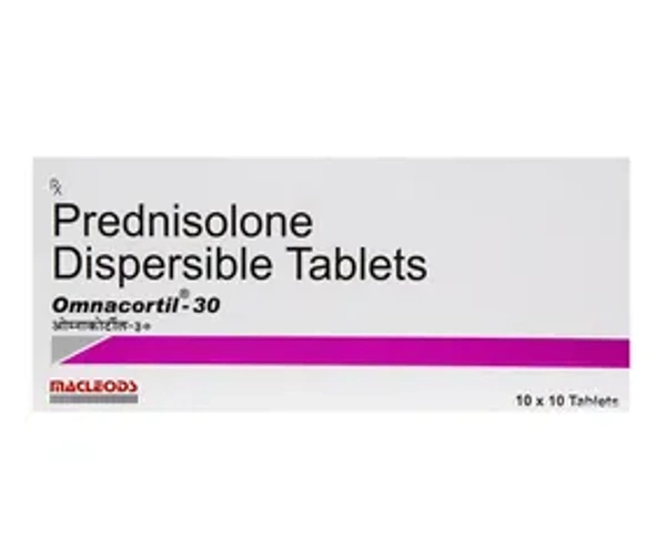 Omnacortil 30 Tablet - 1 Strip ( 10 Tablets), Prednisolone (30mg), BATCH NO (13240022A)