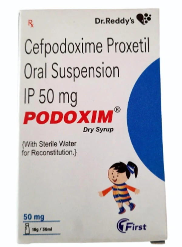 Podoxim CV Dry Syrup 50 mg - 30ml, Cefpodoxime Proxetil (50mg)