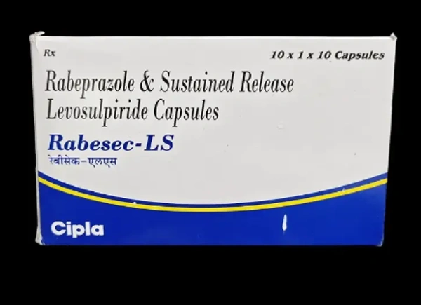 Rabesec LS Capsule - 1 Strip (15 Tablets), Levosulpiride (75mg) + Rabeprazole (20mg)
