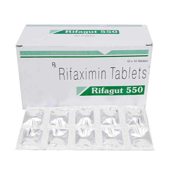 Rifagut 550 Tablet - 1 Strip (10 Tablet), Rifaximin 550mg