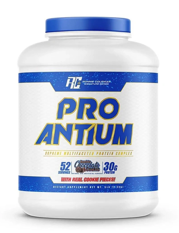 RONNIE COLEMAN Pro Antium 5lb | 52 Serving | Double Chocolate Cookies | 30g Protein | Muscle | Recovery - Double Chocolate Cookies, 30 Gm Protein, 5Lbs(2.3kg) 52 Servings